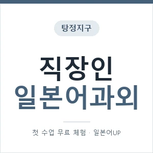 탕정지구 직장인일본어과외 안내 이미지 — 일본어UP 1:1 맞춤 수업, 첫 수업 무료 체험