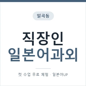 일곡동 직장인일본어과외 안내 이미지 — 일본어UP 1:1 맞춤 수업, 첫 수업 무료 체험