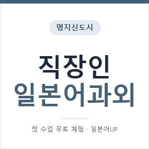 명지신도시 직장인일본어과외 안내 이미지 — 일본어UP 1:1 맞춤 수업, 첫 수업 무료 체험