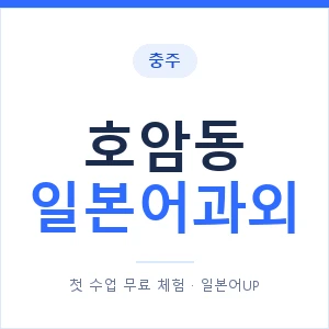 호암동 일본어과외 안내 이미지 — 일본어UP 1:1 맞춤 수업