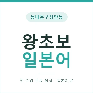 동대문구장안동 왕초보일본어 안내 이미지 — 일본어UP 1:1 맞춤 수업, 첫 수업 무료 체험