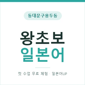 동대문구용두동 왕초보일본어 안내 이미지 — 일본어UP 1:1 맞춤 수업, 첫 수업 무료 체험
