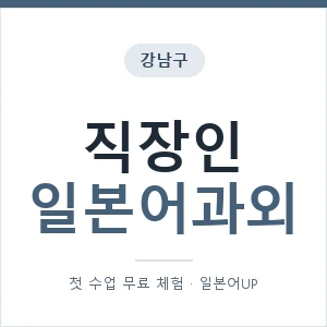 강남구 직장인일본어과외 안내 이미지 — 일본어UP 1:1 맞춤 수업, 첫 수업 무료 체험