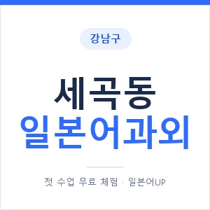 세곡동 일본어과외 안내 이미지 — 일본어UP 1:1 맞춤 수업