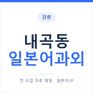 내곡동 일본어과외 안내 이미지 — 일본어UP 1:1 맞춤 수업