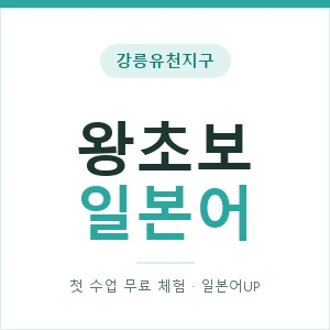 강릉유천지구 왕초보일본어 안내 이미지 — 일본어UP 1:1 맞춤 수업, 첫 수업 무료 체험