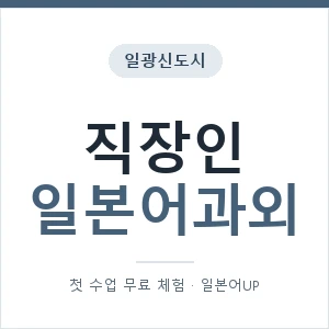 일광신도시 직장인일본어과외 안내 이미지 — 일본어UP 1:1 맞춤 수업, 첫 수업 무료 체험