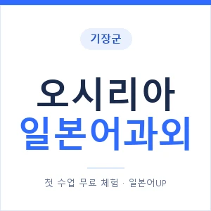 오시리아 일본어과외 안내 이미지 — 일본어UP 1:1 맞춤 수업