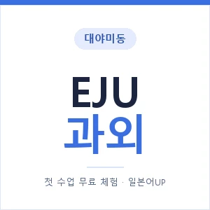 대야미동 EJU과외 안내 이미지 — 일본어UP 1:1 맞춤 수업, 첫 수업 무료 체험