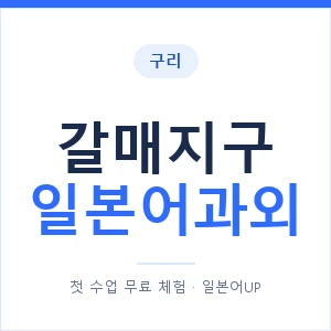 갈매지구 일본어과외 안내 이미지 — 일본어UP 1:1 맞춤 수업