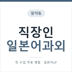 일직동 직장인일본어과외 안내 이미지 — 일본어UP 1:1 맞춤 수업, 첫 수업 무료 체험