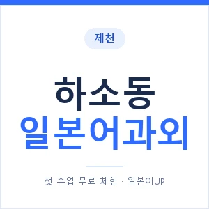 하소동 일본어과외 안내 이미지 — 일본어UP 1:1 맞춤 수업