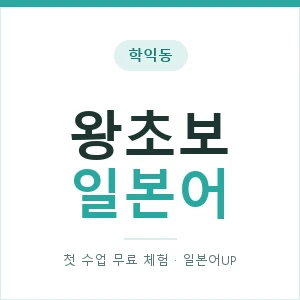 학익동 왕초보일본어 안내 이미지 — 일본어UP 1:1 맞춤 수업, 첫 수업 무료 체험