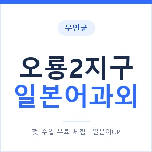 오룡2지구 일본어과외 안내 이미지 — 일본어UP 1:1 맞춤 수업