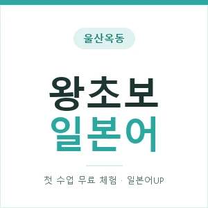 울산옥동 왕초보일본어 안내 이미지 — 일본어UP 1:1 맞춤 수업, 첫 수업 무료 체험