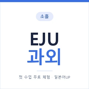 소흘 EJU과외 안내 이미지 — 일본어UP 1:1 맞춤 수업, 첫 수업 무료 체험