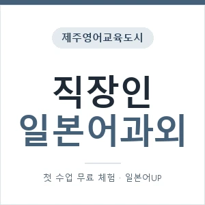 제주영어교육도시 직장인일본어과외 안내 이미지 — 일본어UP 1:1 맞춤 수업, 첫 수업 무료 체험