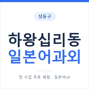하왕십리동 일본어과외 안내 이미지 — 일본어UP 1:1 맞춤 수업