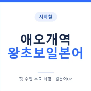 지하철 애오개역 왕초보일본어 - 추천 안내 이미지 — 일본어UP 1:1 맞춤 수업, 첫 수업 무료 체험