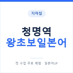 지하철 청명역 왕초보일본어 - 추천 안내 이미지 — 일본어UP 1:1 맞춤 수업, 첫 수업 무료 체험