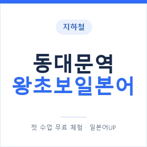 지하철 동대문역 왕초보일본어 - 추천 안내 이미지 — 일본어UP 1:1 맞춤 수업, 첫 수업 무료 체험