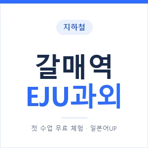 지하철 갈매역 EJU과외 - 추천 안내 이미지 — 일본어UP 1:1 맞춤 수업, 첫 수업 무료 체험