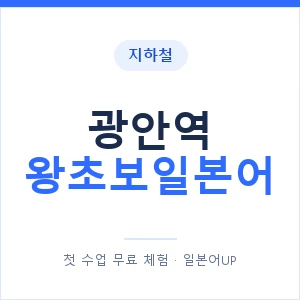 지하철 광안역 왕초보일본어 - 추천 안내 이미지 — 일본어UP 1:1 맞춤 수업, 첫 수업 무료 체험