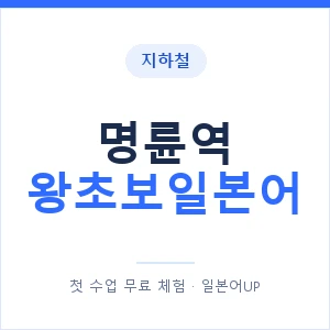 지하철 명륜역 왕초보일본어 - 추천 안내 이미지 — 일본어UP 1:1 맞춤 수업, 첫 수업 무료 체험