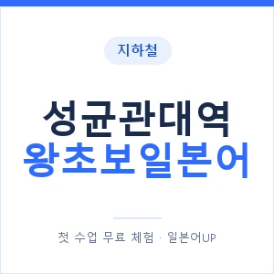 지하철 성균관대역 왕초보일본어 - 추천 안내 이미지 — 일본어UP 1:1 맞춤 수업, 첫 수업 무료 체험