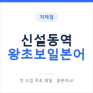 지하철 신설동역 왕초보일본어 - 추천 안내 이미지 — 일본어UP 1:1 맞춤 수업, 첫 수업 무료 체험