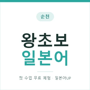순천 왕초보일본어 안내 이미지 — 일본어UP 1:1 맞춤 수업, 첫 수업 무료 체험