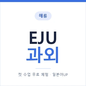 해룡 EJU과외 안내 이미지 — 일본어UP 1:1 맞춤 수업, 첫 수업 무료 체험