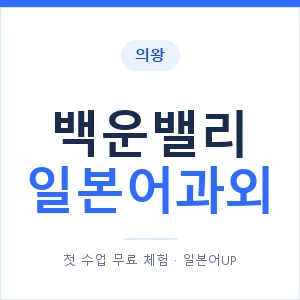백운밸리 일본어과외 안내 이미지 — 일본어UP 1:1 맞춤 수업